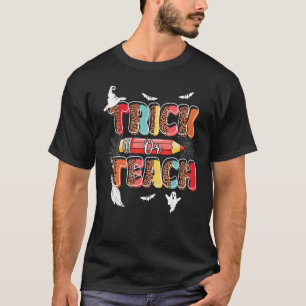 Niedlich Trick oder lehren Spaß Halloween Lehrer L T-Shirt