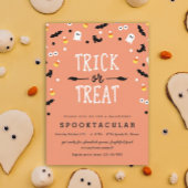 Niedlich Trick oder Treten Kinder Halloween-Party Einladung