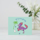 Niedlich Troodon Postkarte (Stehend Vorderseite)