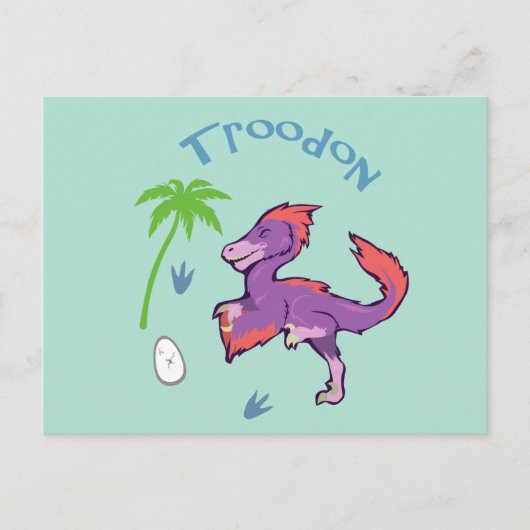Niedlich Troodon Postkarte (Vorderseite)