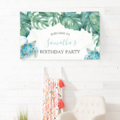 Niedlich Tropical Luau Birthday Banner (Insitu)