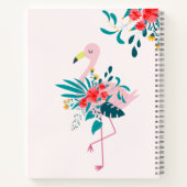 Niedlich tropisches Flamingo Personalisiert Notizblock (Rückseite)