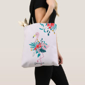 Niedlich tropisches Flamingo Personalisiert Tasche (Von Nahem)