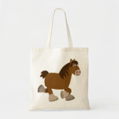 Niedlich Trotting Cartoon Shire Horse Bag Tragetasche (Vorne)