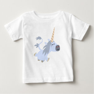 Niedlich Trotting Cartoon Unicorn Baby T - Shirt