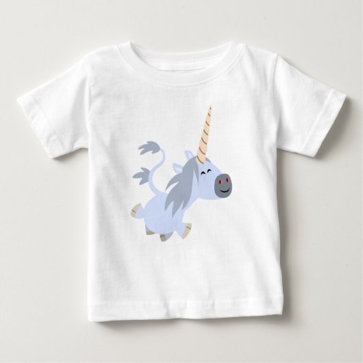 Niedlich Trotting Cartoon Unicorn Baby T - Shirt (Vorderseite)