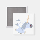 Niedlich Trotting Cartoon Unicorn Magnet (Vorderseite/Rückseite)