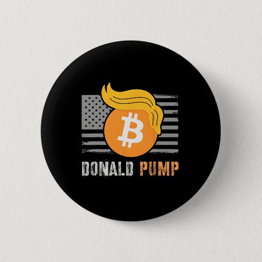 Niedlich Trump America Donald Pump Crypto Sarcasm Button (Vorderseite)