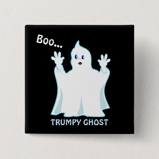 Niedlich Trumpy Ghost Button (Vorderseite)