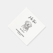 Niedlich tue ich zu Hunde Hausname Hochzeit Serviette (Ecke)