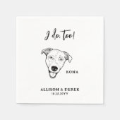 Niedlich tue ich zu Hunde Hausname Hochzeit Serviette (Vorderseite)