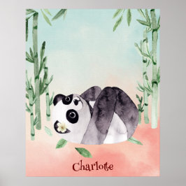 Niedlich Tumbling Panda Poster