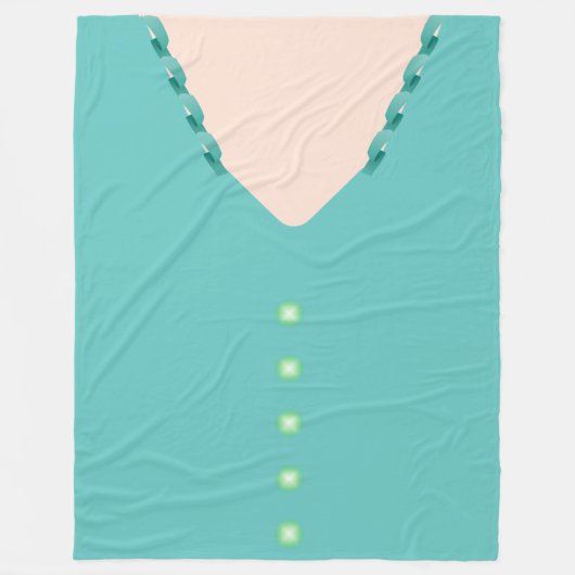 Niedlich Türkis 🎀 Ball Gown Blouse Fleecedecke (Vorderseite)