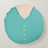 Niedlich Türkis 🎀 Ball Gown Blouse Rundes Kissen (Rückseite)