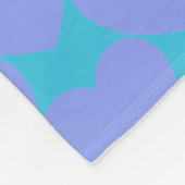 Niedlich Türkis Blau und Periwinkle Herzmuster Fleecedecke (Ecke)
