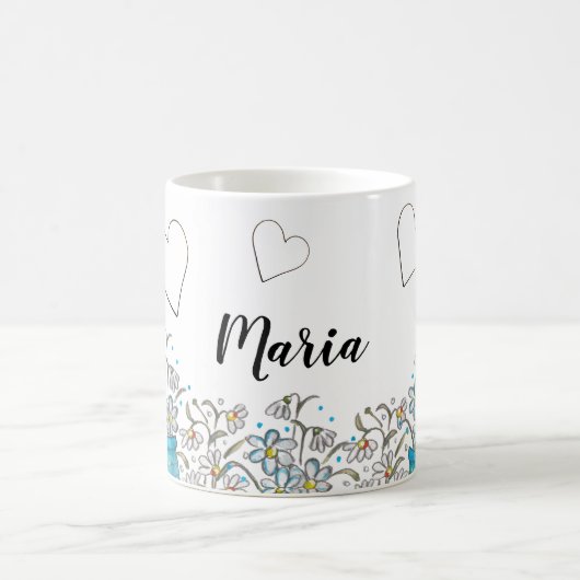 Niedlich Türkis Blue Boho Kaffeetasse (Mittel)