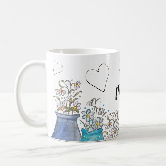 Niedlich Türkis Blue Boho Kaffeetasse (Links)