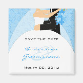 Niedlich Türkis speichern Sie die Datumsmagnete Magnet (Vorne)