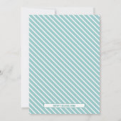 Niedlich Türkis Unicorn Baby Girl Aqiqah Einladung (Rückseite)