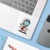 Niedlich türkisches Zombie Aufkleber (Laptop mit iPhone)