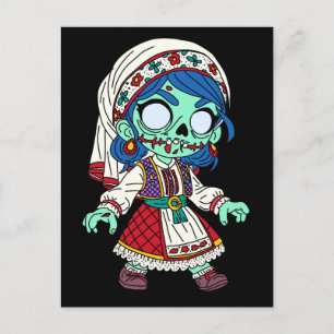 Niedlich türkisches Zombie Postkarte