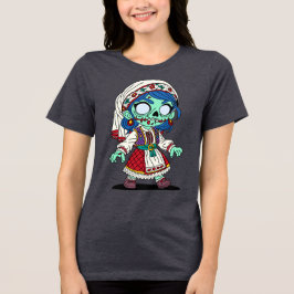 Niedlich türkisches Zombie Tri-Blend Shirt