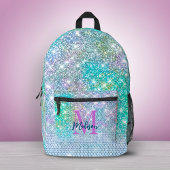 Niedlich Türkisfarbene Einhorn-Imitate Glitzer-Mon Bedruckter Rucksack