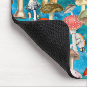 Niedlich-türkisfarbenes Pilzmuster Mousepad (Ecke)