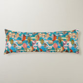 Niedlich-türkisfarbenes Pilzmuster Seitenschläferkissen (Vorderseite)