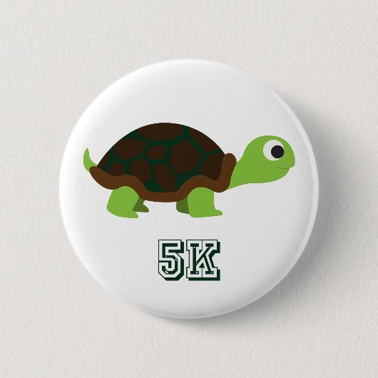 Niedlich Turtle 5K Button (Vorderseite)
