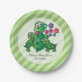 Niedlich Turtle Baby Dusche Thema Pappteller (Vorderseite)