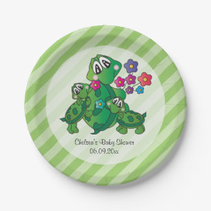 Niedlich Turtle Baby Dusche Thema Pappteller
