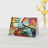 Niedlich Turtle Birthday Card Karte (Gelbe Blume)