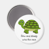 Niedlich Turtle Cartoon Magnet (Vorderseite/Rückseite)
