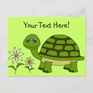 Niedlich Turtle Cartoon Postkarte
