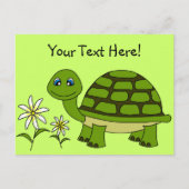 Niedlich Turtle Cartoon Postkarte (Vorderseite)
