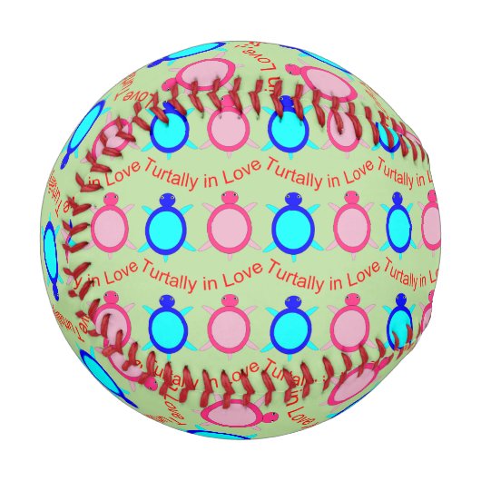 Niedlich Turtle Couple Baseball (Vorderseite Links)