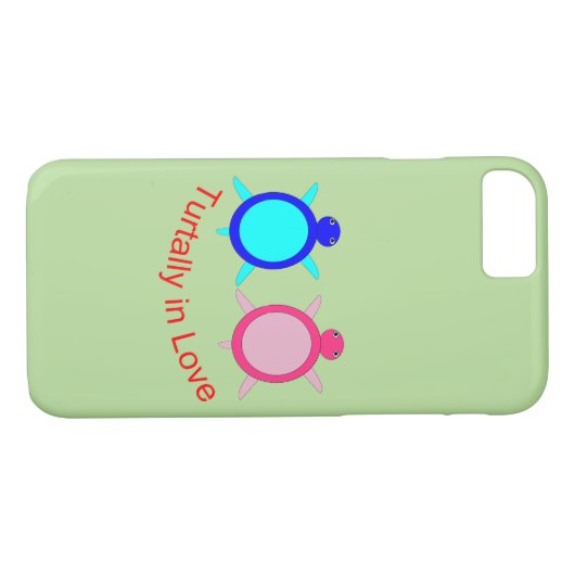 Niedlich Turtle Couple Case-Mate iPhone Hülle (Rückseite (Horizontal))