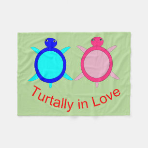 Niedlich Turtle Couple Fleecedecke