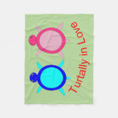 Niedlich Turtle Couple Fleecedecke (Vorderseite)