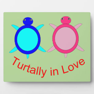 Niedlich Turtle Couple Fotoplatte