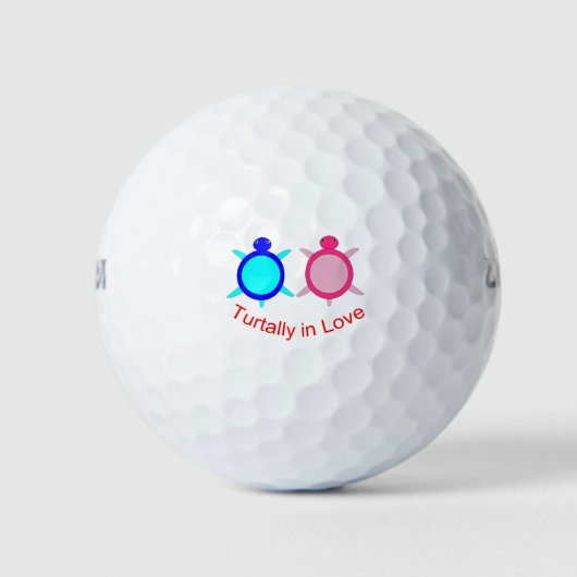 Niedlich Turtle Couple Golfball (Vorderseite)