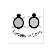 Niedlich Turtle Couple Gummistempel (Prägung)