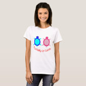 Niedlich Turtle Couple Ladys T Shirt (Vorne ganz)