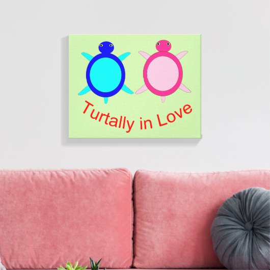 Niedlich Turtle Couple Leinwanddruck (Insitu (Wohnzimmer))