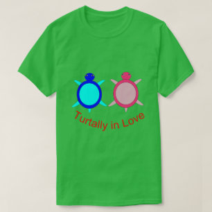 Niedlich Turtle Couple Mens T Shirt