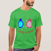 Niedlich Turtle Couple Mens T Shirt (Vorderseite)