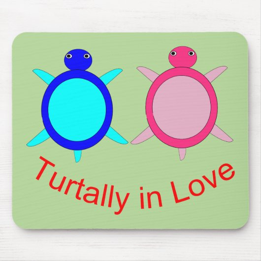 Niedlich Turtle Couple Mousepad (Vorne)