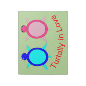 Niedlich Turtle Couple Notizblock (Rotiert)
