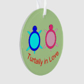 Niedlich Turtle Couple Ornament (Vorderseite)